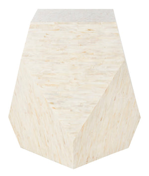 Safavieh Lea Mosaic Geometric Side Table - Chic Accent For Living Room, Entryway, Or Bedroom Décor, 19.7" W TRB1010A