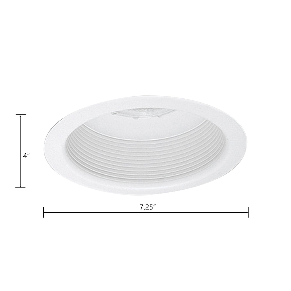 Thomas Lighting Trace Recessed Baffle Trim Matte White Flush Ceiling Light for Modern Interiors TRB30W