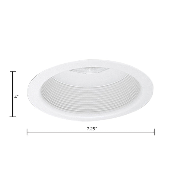 Thomas Lighting Trace Recessed Baffle Trim Matte White Flush Ceiling Light for Modern Interiors TRB30W
