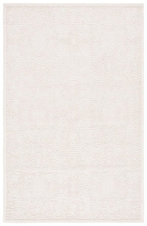 Safavieh Trace Hand‑Tufted Ivory Area Rug, Wool‑Cotton Blend With Low Profile, Subtle Medallion Elegance 10'-0" x 10'-0" TRC101C-10SQ