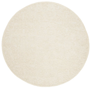 Safavieh Trace Hand‑Tufted Ivory Area Rug, Wool‑Cotton Blend With Low Profile, Subtle Medallion Elegance 10'-0" x 10'-0" TRC101C-10SQ