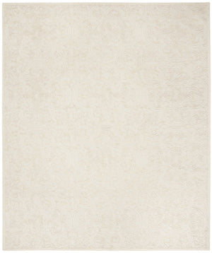 Safavieh Trace Hand‑Tufted Ivory Area Rug, Wool‑Cotton Blend With Low Profile, Subtle Medallion Elegance 10'-0" x 10'-0" TRC101C-10SQ