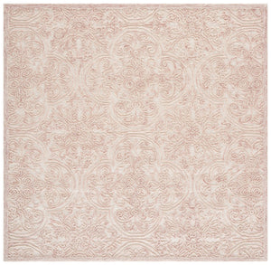 Safavieh Trace Hand-Tufted Ivory Pink Wool-Cotton Rug With Medallion Motif, Low Profile, Durable Comfort 6'-0" x 8'-0" TRC101U-68
