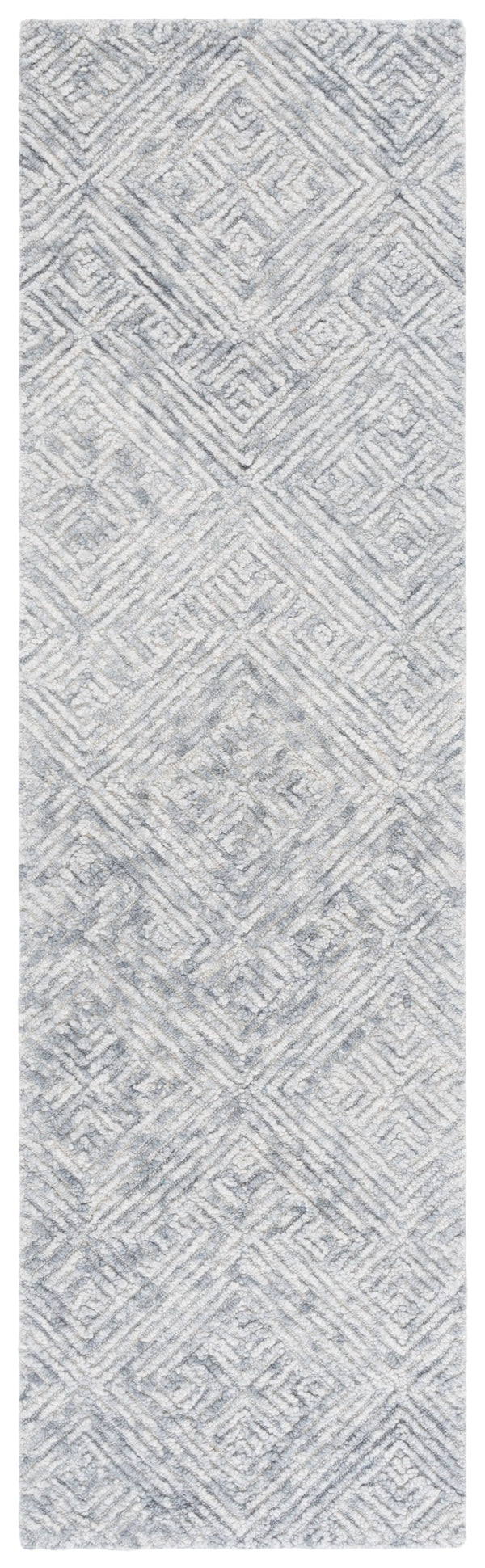 Safavieh Trace Hand-Tufted 100% Wool Geometric Rug In Grey — Plush Durable Pile, Modern Transitional Style 9'-0" x 12'-0" TRC151F-9