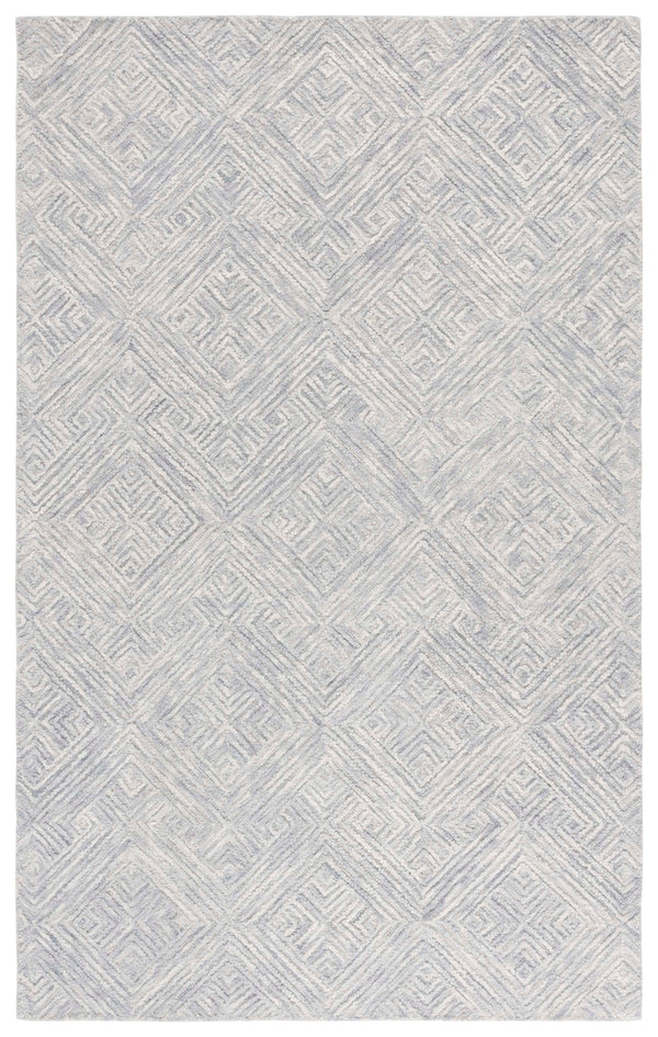 Safavieh Trace Hand-Tufted 100% Wool Geometric Rug In Grey — Plush Durable Pile, Modern Transitional Style 9'-0" x 12'-0" TRC151F-9