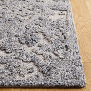 Safavieh Trace Plush Hand-Tufted Area Rug In Grey Ivory — Abstract Modern Texture, Durable Wool Blend Finish 6'-0" x 6'-0" TRC206F-6R