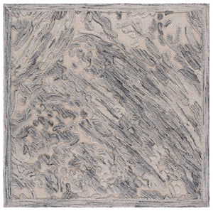 Safavieh Trace Hand-Tufted 206F Grey Ivory Area Rug — Abstract Geometric Neutral Accent, Wool Blend Plush 3'-0" x 5'-0" TRC206F-3