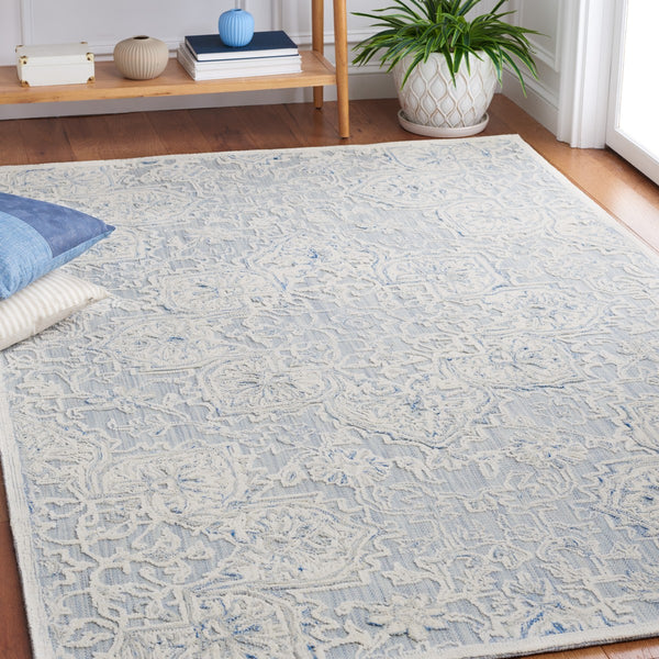 Safavieh Trace 304 Hand Tufted Transitional Rug Light Blue / Ivory TRC304K-8