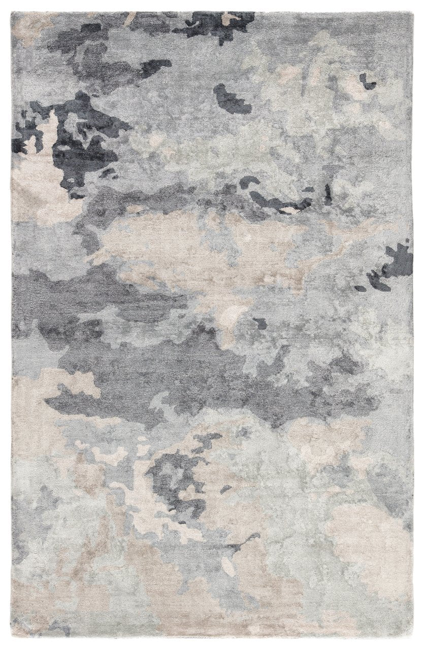 Jaipur Living Transcend Glacier Trd04 Tufted Handmade 100% Viscose Abstract Abstract Indoor Rug Gray, Blue 100% Viscose, 100% Polyester Rug143907