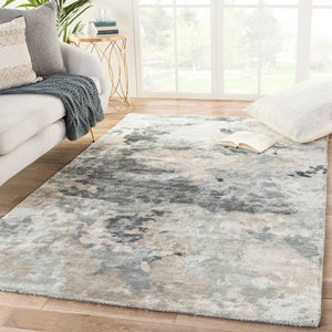 Jaipur Living Transcend Glacier Trd04 Tufted Handmade 100% Viscose Abstract Abstract Indoor Rug Gray, Blue 100% Viscose, 100% Polyester Rug143907