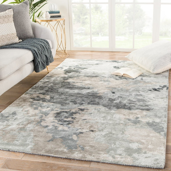 Jaipur Living Transcend Glacier Trd04 Tufted Handmade 100% Viscose Abstract Abstract Indoor Rug Gray, Blue 100% Viscose, 100% Polyester Rug143907