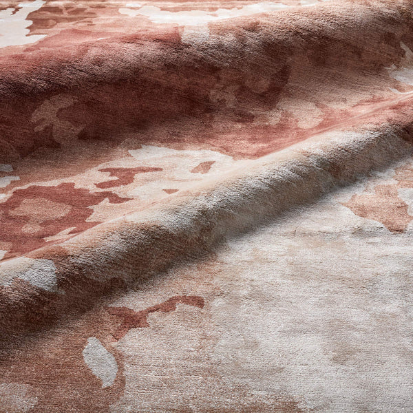 Jaipur Living Jaipur Living Glacier Viscose Hand Tufted Abstract Plush Accent Rug for Bedroom Peach RSW104711