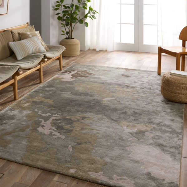 Jaipur Living Jaipur Living Glacier Viscose Hand Tufted Abstract Plush Accent Rug for Bedroom Green RSW104712