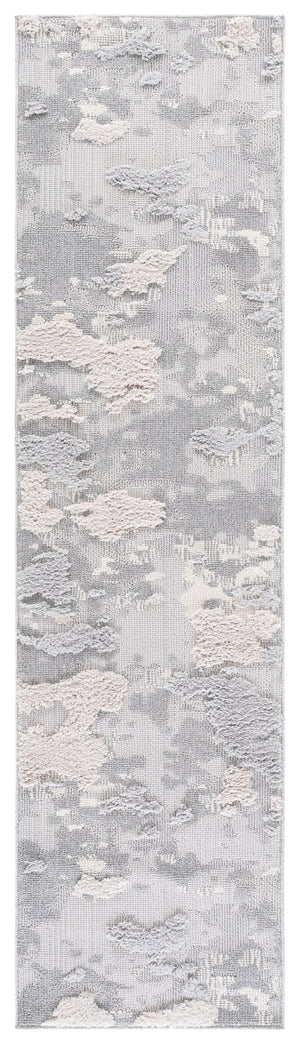 Safavieh Trends Plush Ivory & Grey Abstract Runner — Power-Loomed In Turkey, 1.25" Pile, Durable Stain-Resistant 2'-2" x 8'-0" TRD100F-28