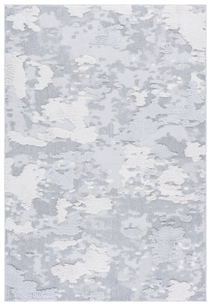 Safavieh Trends Ivory/Grey Abstract Area Rug — Power-Loomed Durability, Soft Poly Blend For High-Traffic Spaces 6'-7" x 6'-7" TRD100F-7SQ