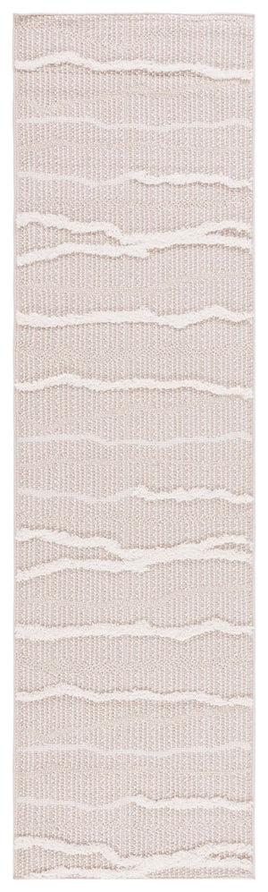 Safavieh Trends Elegant Beige And Ivory Wave Pattern Runner Rug - Modern Comfort For Any Space Beige ,Ivory 70% Polyester,30% Polypropylene Trd112b-2