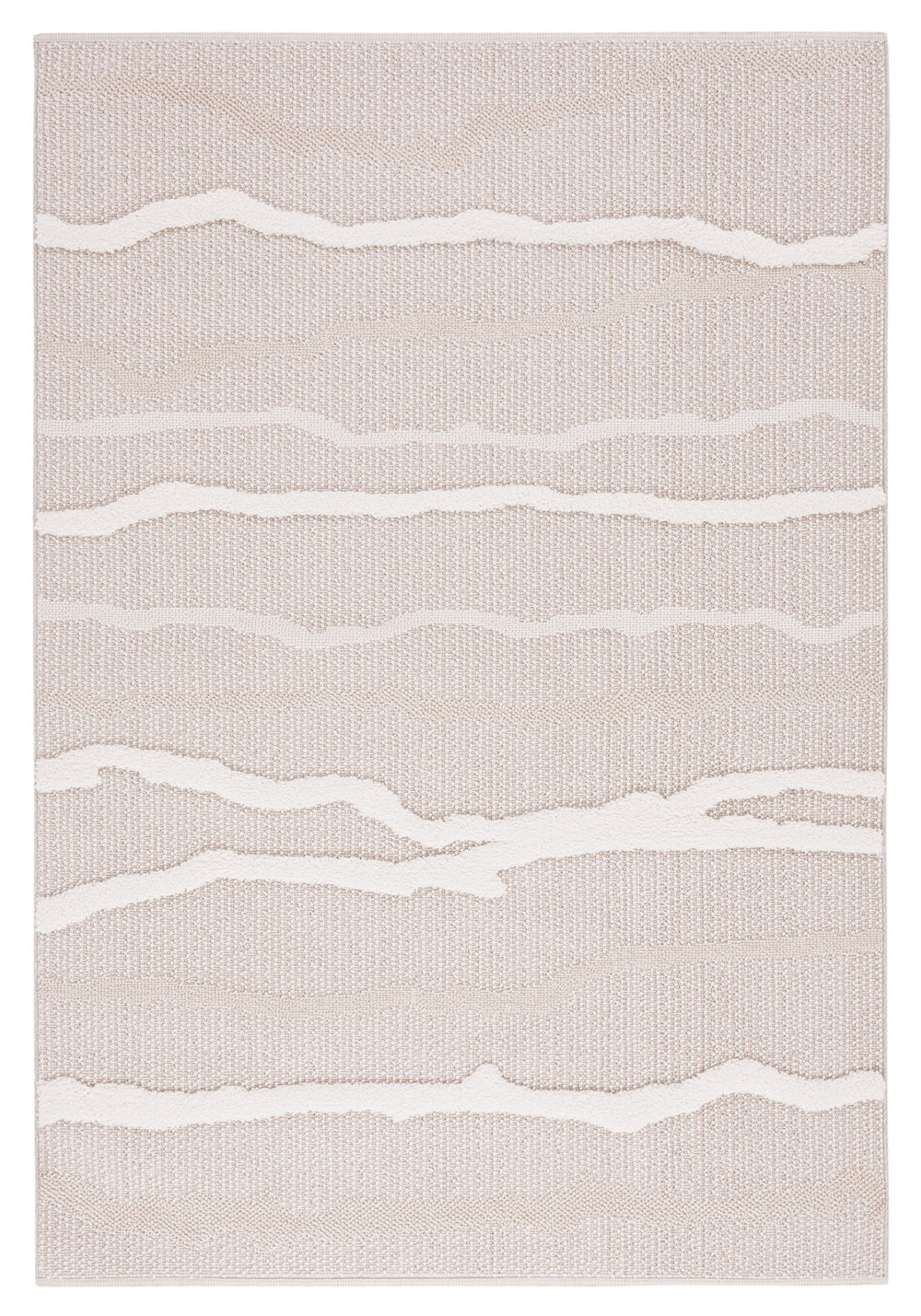 Safavieh Trends Elegant Beige And Ivory Wave Pattern Runner Rug - Modern Comfort For Any Space Beige ,Ivory 70% Polyester,30% Polypropylene Trd112b-2