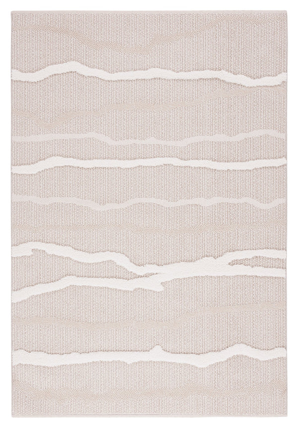 Safavieh Trends Elegant Beige And Ivory Wave Pattern Runner Rug - Modern Comfort For Any Space Beige ,Ivory 70% Polyester,30% Polypropylene Trd112b-2