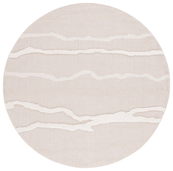 Safavieh Trends Elegant Beige And Ivory Wave Pattern Runner Rug - Modern Comfort For Any Space Beige ,Ivory 70% Polyester,30% Polypropylene Trd112b-2