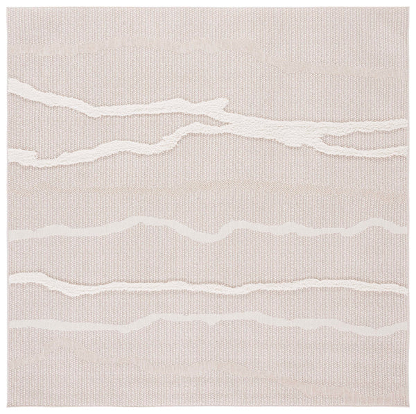 Safavieh Trends Elegant Beige And Ivory Wave Pattern Runner Rug - Modern Comfort For Any Space Beige ,Ivory 70% Polyester,30% Polypropylene Trd112b-2