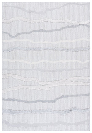 Safavieh Trends Modern Round Ivory & Grey Area Rug — Power-Loomed Turkey, Plush 1.25" Pile, Durable Style 6'-7" x 6'-7" TRD112F-7R
