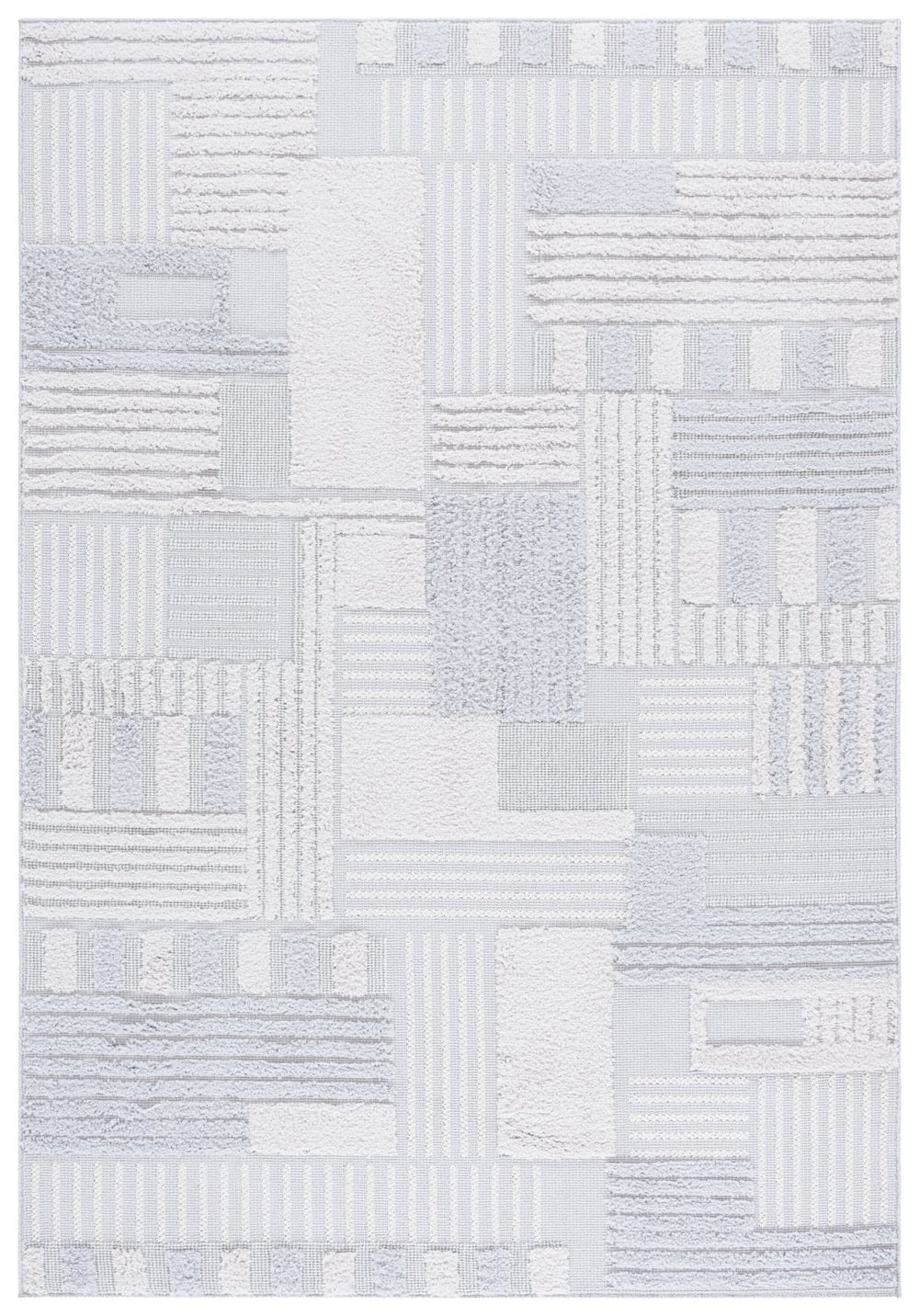 Safavieh Trends Modern Geometric Area Rug In Ivory And Grey — Power-Loomed, Durable, Low-Maintenance Design 2'-2" x 8'-0" TRD126F-28