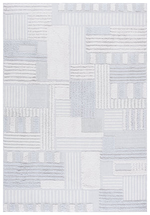 Safavieh Trends Modern Geometric Area Rug In Ivory & Grey — Power-Loomed Durability, Low-Maintenance Style 6'-7" x 6'-7" TRD126F-7R