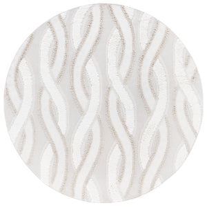 Safavieh Trends Elegant Modern Area Rug With Wave Pattern, Plush Softness, Durable Craftsmanship From Turkey Beige ,Ivory 70% Polyester,30% Polypropylene Trd132b-7sq