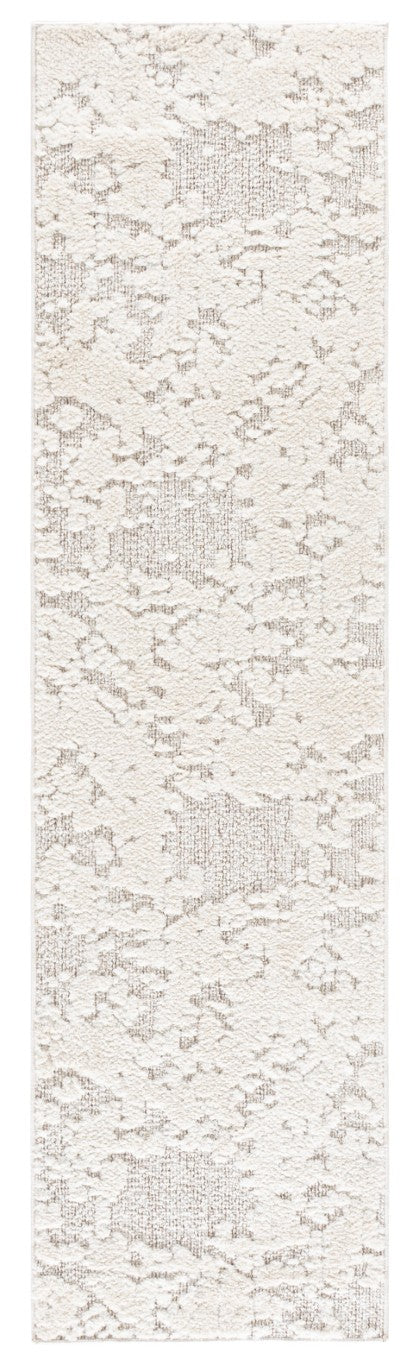 Safavieh Trends Solid Ivory Taupe Low Pile Hallway Runner Polyester Jute Blend Modern Neutral 2'-2" x 8'-0" TRD500A-28