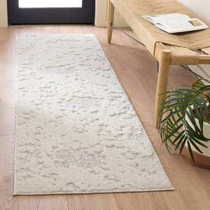 Safavieh Trends Solid Ivory Taupe Low Pile Hallway Runner Polyester Jute Blend Modern Neutral 2'-2" x 8'-0" TRD500A-28
