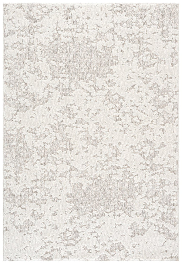 Safavieh Trends Solid Ivory Taupe Low Pile Hallway Runner Polyester Jute Blend Modern Neutral 5'-3" x 7'-6" TRD500A-5