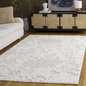 Safavieh Trends Solid Ivory Taupe Low Pile Hallway Runner Polyester Jute Blend Modern Neutral 6'-0" x 9'-0" TRD500A-6