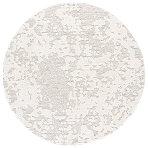 Safavieh Trends Solid Ivory Taupe Low Pile Hallway Runner Polyester Jute Blend Modern Neutral 6'-7" x 6'-7" (Round) TRD500A-7R