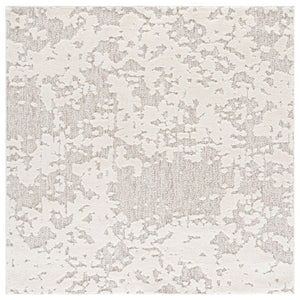 Safavieh Trends Solid Ivory Taupe Low Pile Hallway Runner Polyester Jute Blend Modern Neutral 6'-7" x 6'-7" (Square) TRD500A-7SQ