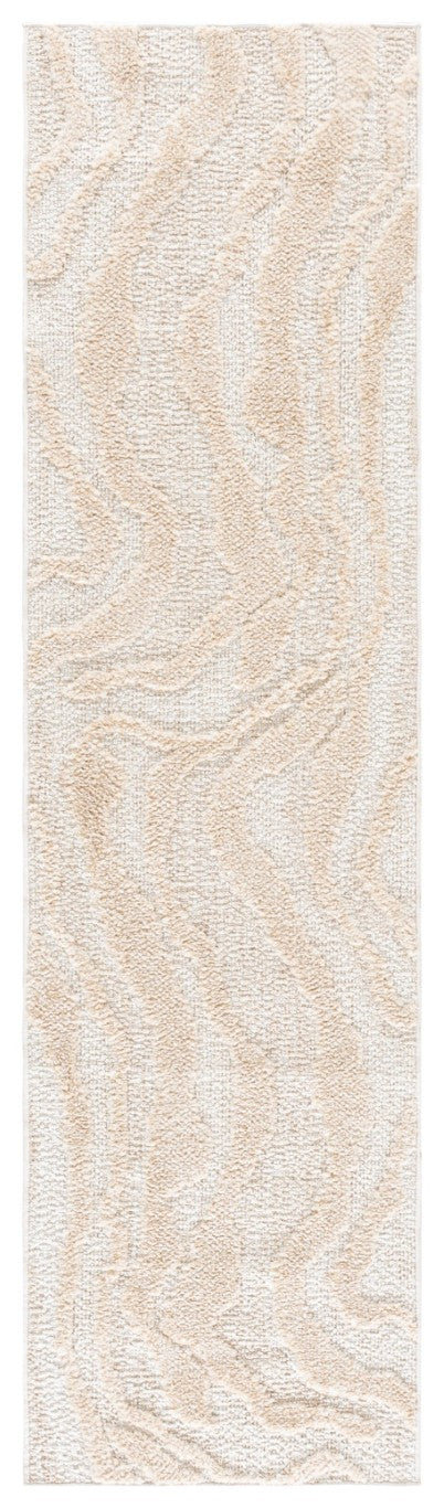 Safavieh Trends Power Loomed Solid Beige Ivory Runner Rug for Hallway or Kitchen Floor 2'-2" x 8'-0" TRD502B-28