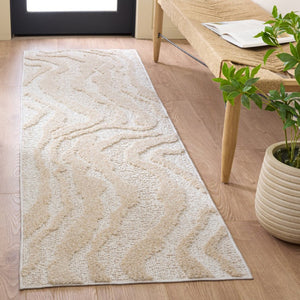 Safavieh Trends Power Loomed Solid Beige Ivory Runner Rug for Hallway or Kitchen Floor 2'-2" x 8'-0" TRD502B-28