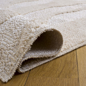 Safavieh Trends Power Loomed Solid Beige Ivory Runner Rug for Hallway or Kitchen Floor 5'-3" x 7'-6" TRD502B-5