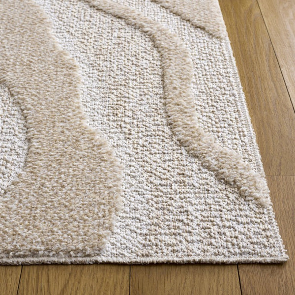 Safavieh Trends Power Loomed Solid Beige Ivory Runner Rug for Hallway or Kitchen Floor 5'-3" x 7'-6" TRD502B-5