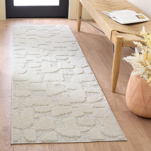 Safavieh Trends Power Loomed Solid Ivory Runner Rug for Hallways and Entryways Low Pile 2'-2" x 8'-0" TRD504A-28