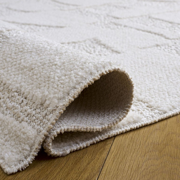 Safavieh Trends Power Loomed Solid Ivory Runner Rug for Hallways and Entryways Low Pile 5'-3" x 7'-6" TRD504A-5