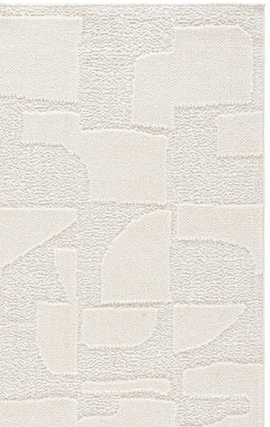 Safavieh Trends Power Loomed Solid Ivory Runner Rug for Hallways and Entryways Low Pile 5'-3" x 7'-6" TRD504A-5