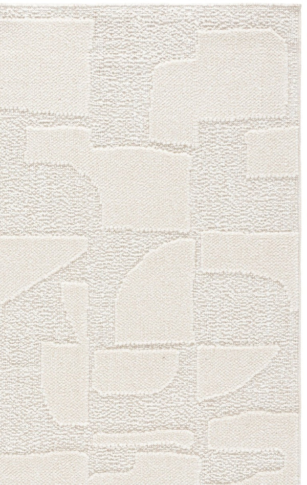 Safavieh Trends Power Loomed Solid Ivory Runner Rug for Hallways and Entryways Low Pile 5'-3" x 7'-6" TRD504A-5