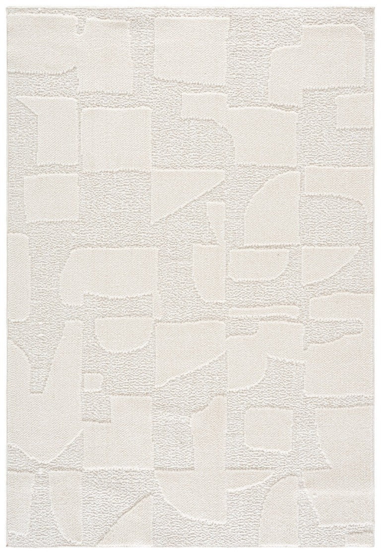 Safavieh Trends Power Loomed Solid Ivory Runner Rug for Hallways and Entryways Low Pile 6'-7" x 6'-7" (Round) TRD504A-7R
