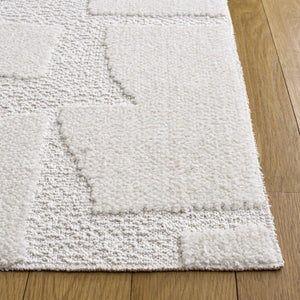 Safavieh Trends Power Loomed Solid Ivory Runner Rug for Hallways and Entryways Low Pile 9'-0" x 12'-0" TRD504A-9