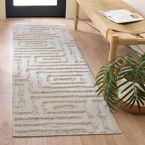 Safavieh Trends Solid Neutral Runner Rug in Polyester Jute Blend for Hallways and Entryways 2'-2" x 8'-0" TRD506A-28