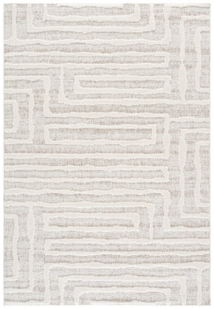 Safavieh Trends Solid Neutral Runner Rug in Polyester Jute Blend for Hallways and Entryways 5'-3" x 7'-6" TRD506A-5
