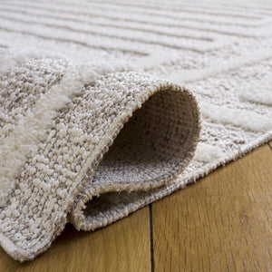 Safavieh Trends Solid Neutral Runner Rug in Polyester Jute Blend for Hallways and Entryways 5'-3" x 7'-6" TRD506A-5