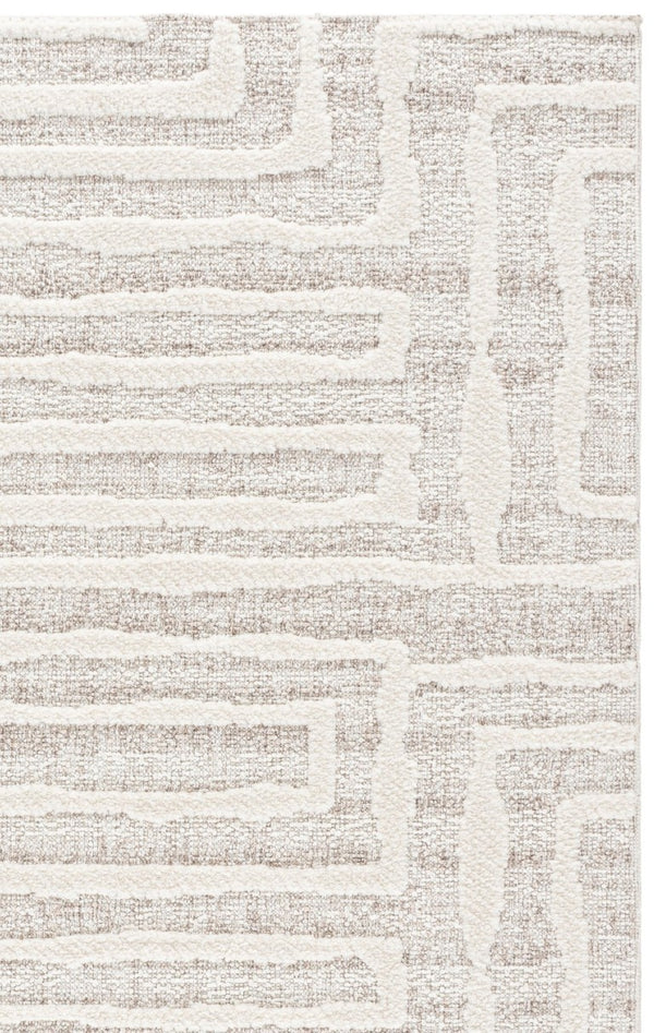 Safavieh Trends Solid Neutral Runner Rug in Polyester Jute Blend for Hallways and Entryways 6'-0" x 9'-0" TRD506A-6