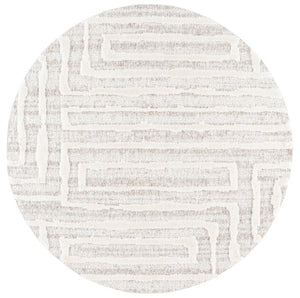 Safavieh Trends Solid Neutral Runner Rug in Polyester Jute Blend for Hallways and Entryways 6'-7" x 6'-7" (Round) TRD506A-7R