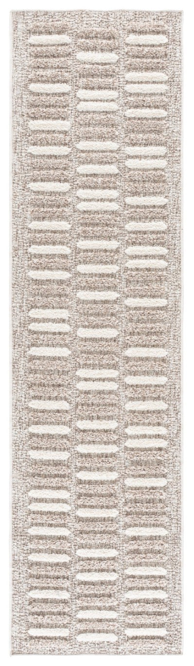Safavieh Trends Power Loomed Solid Runner Rug in Taupe Ivory for Hallways and Entryways 2'-2" x 8'-0" TRD508E-28